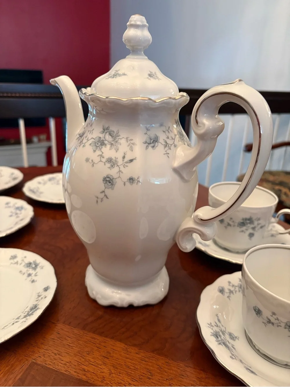 Johann Havilland 23 piece Set for Coffee or Tea service Porcelain Platinum China